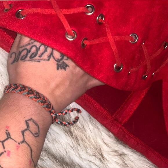 NWOT💥TEA & CUP LOS ANGELES🍒 Faux Suede Dress - Picture 3 of 5